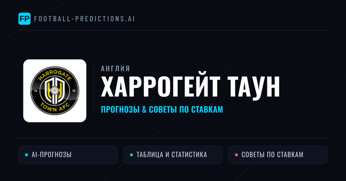 Харрогейт Таун прогнозы и статистика