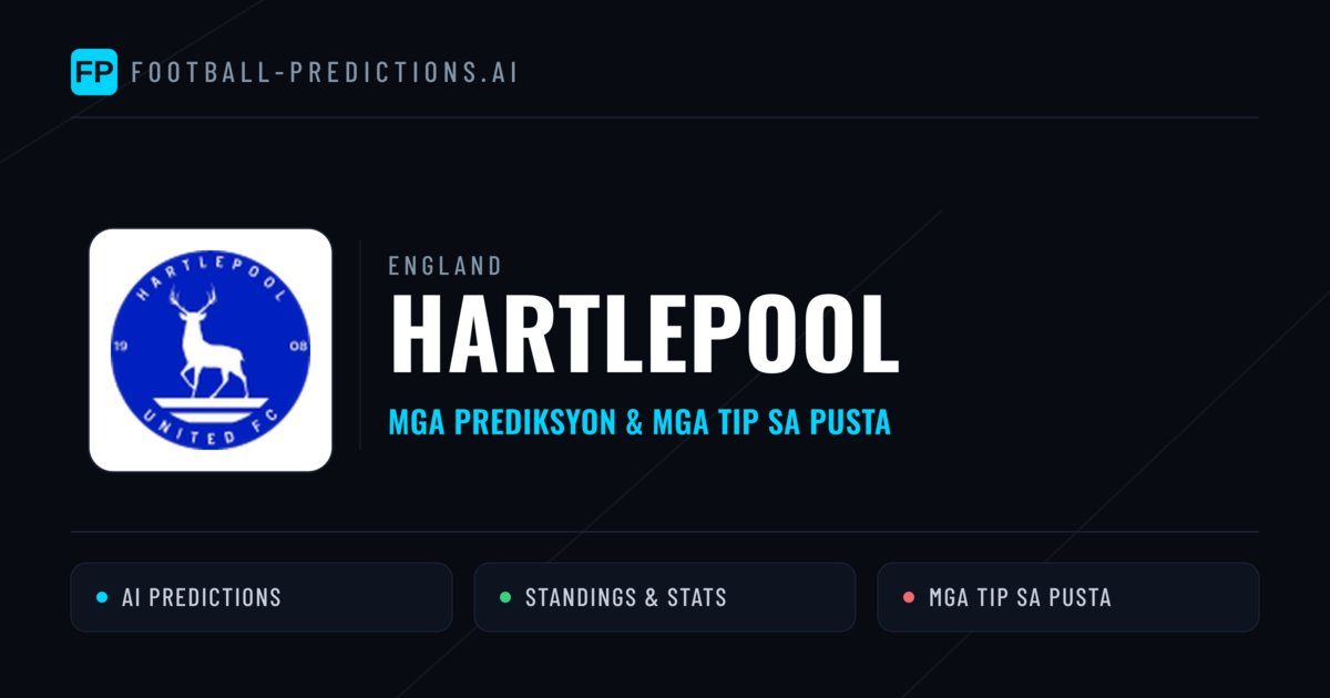Hartlepool Predictions & Stats