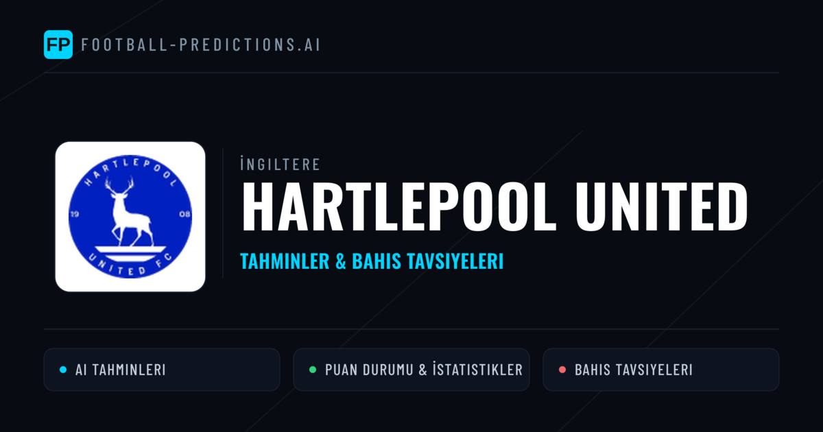 Hartlepool United Tahminleri & İstatistikler