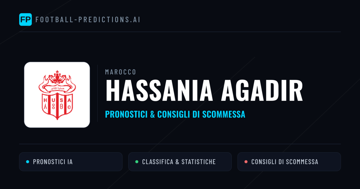 Pronostici e Statistiche Hassania Agadir