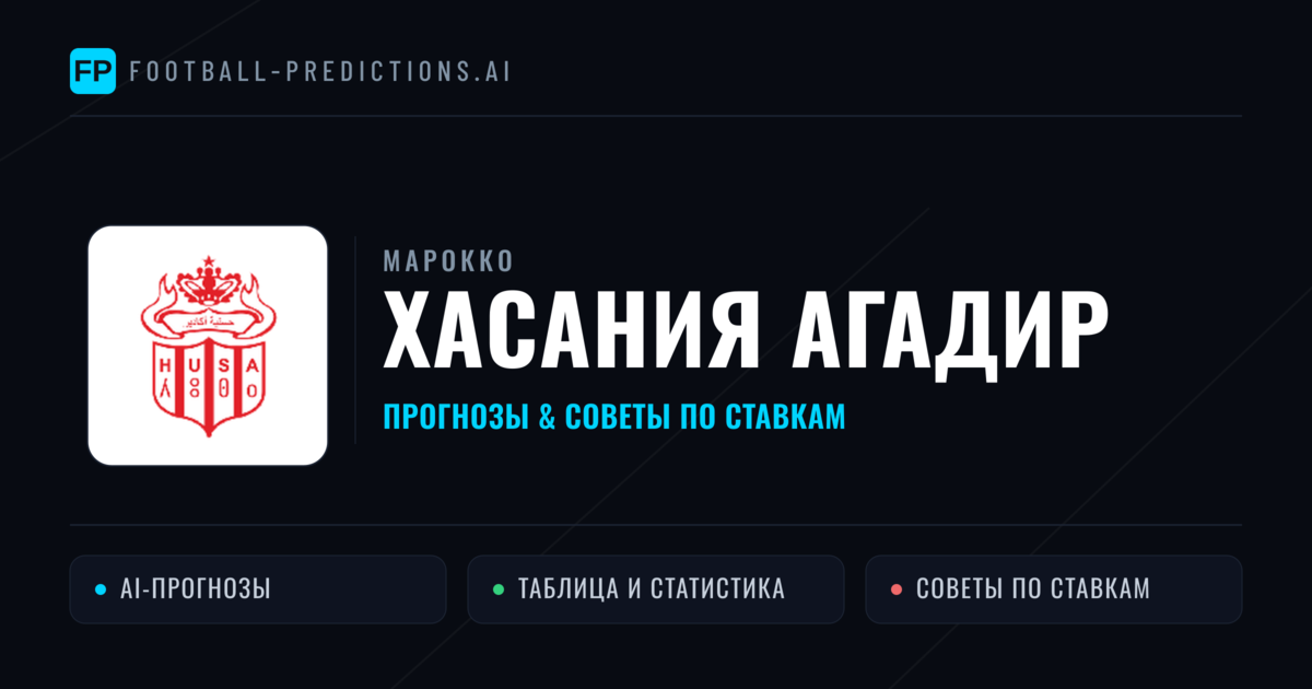 Хасания Агадир прогнозы и статистика
