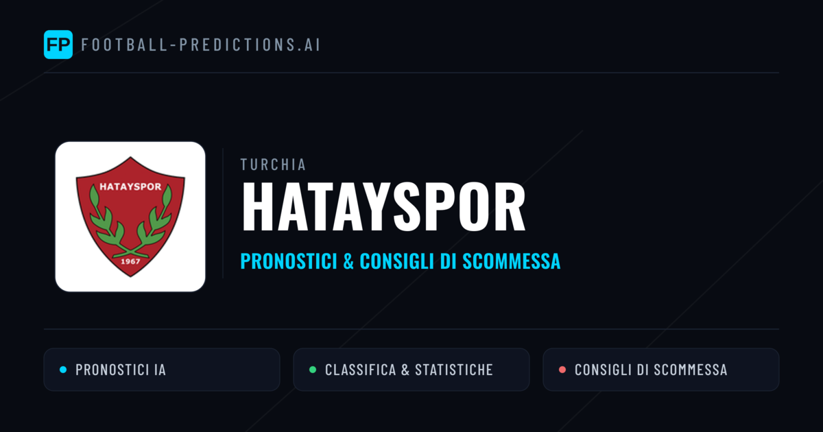 Pronostici e Statistiche Hatayspor