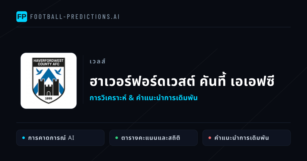 ฮาเวอร์ฟอร์ดเวสต์ คันที้ เอเอฟซี การวิเคราะห์และสถิติ