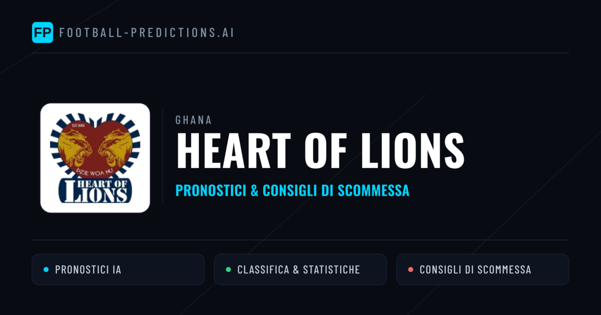 Pronostici e Statistiche Heart of Lions