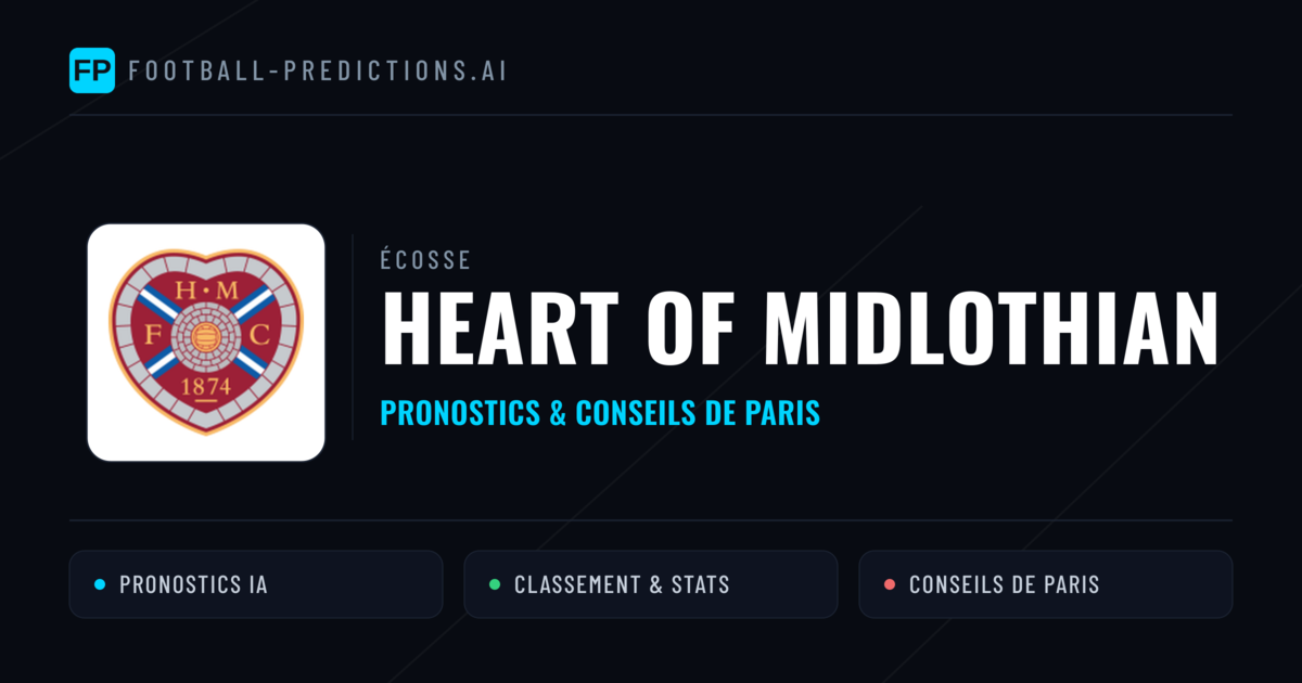 Heart of Midlothian Pronostics & Statistiques