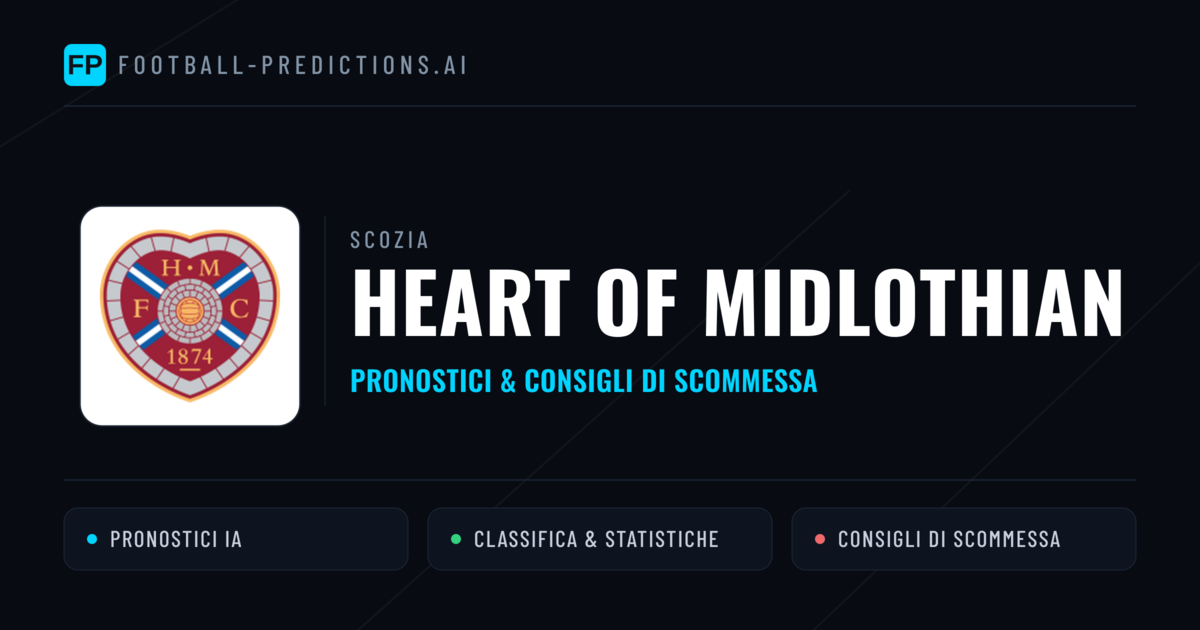 Pronostici e Statistiche Heart of Midlothian