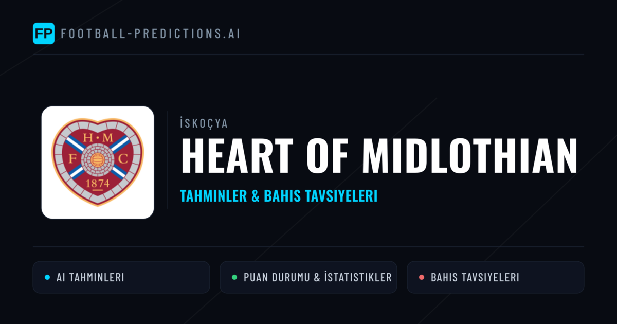 Heart of Midlothian Tahminleri & İstatistikler