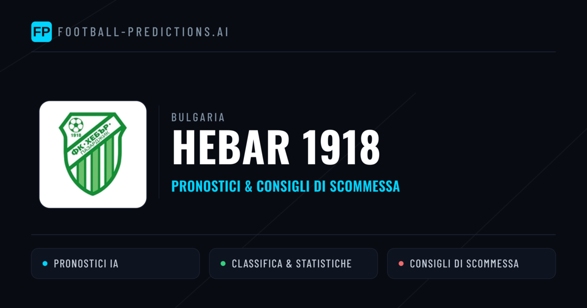 Pronostici e Statistiche Hebar 1918