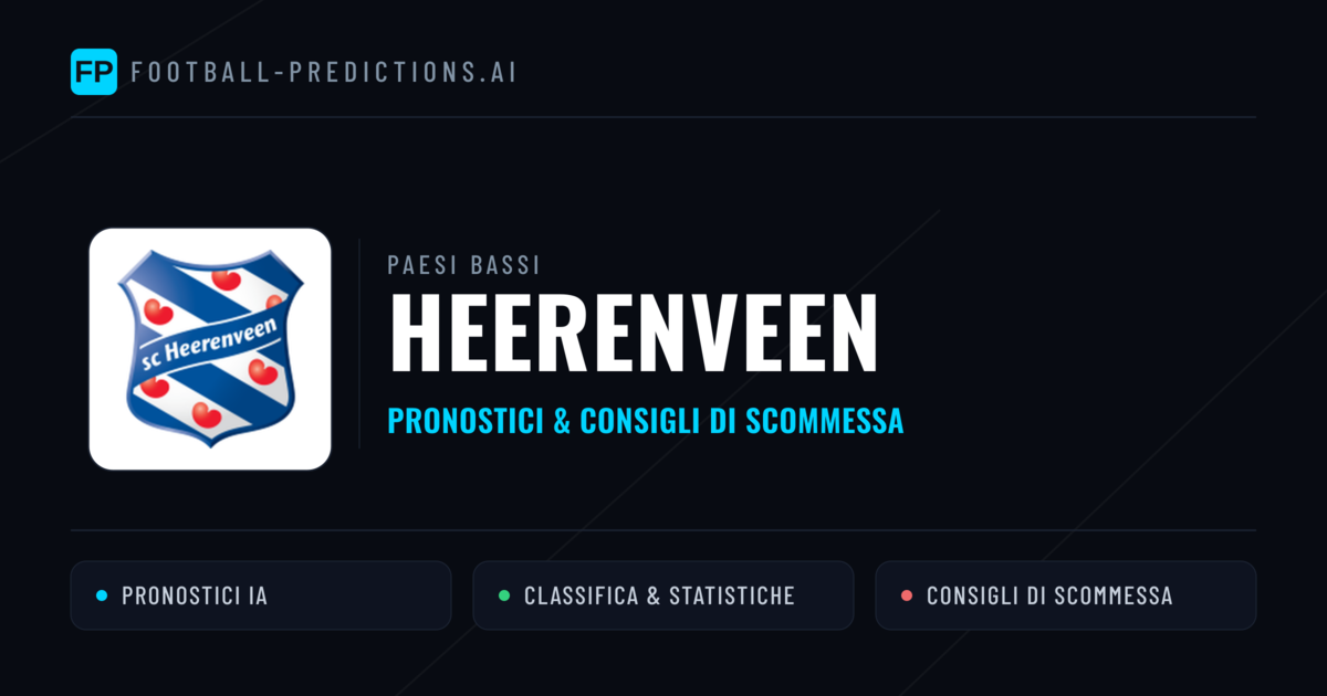 Pronostici e Statistiche Heerenveen