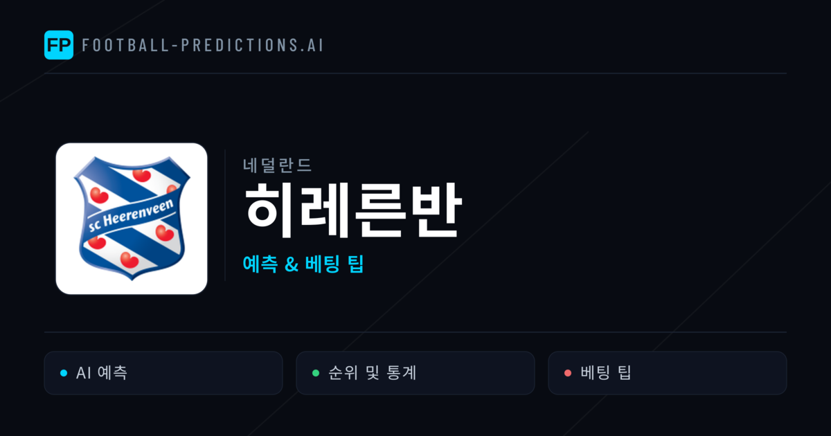 히레른반 축구 예측 & 통계