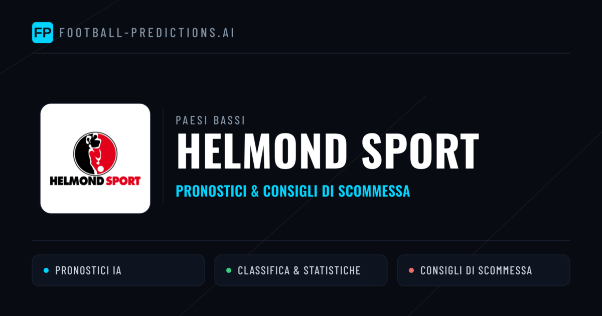 Pronostici e Statistiche Helmond Sport