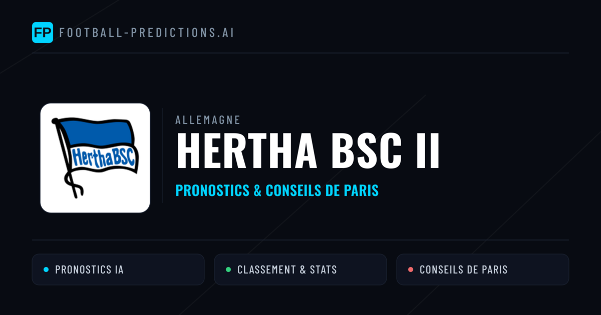 Hertha BSC II Pronostics & Statistiques