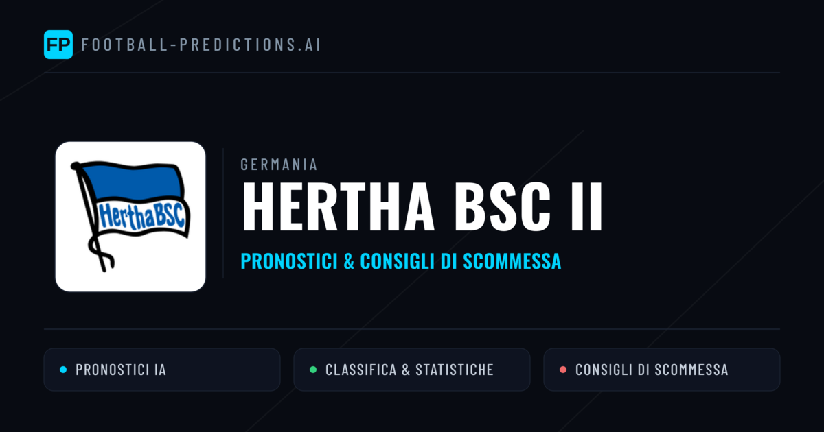Pronostici e Statistiche Hertha BSC II