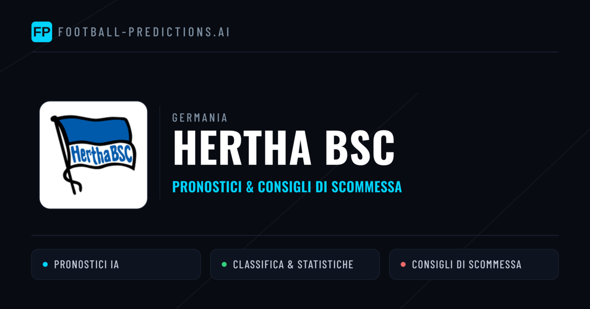 Pronostici e Statistiche Hertha BSC