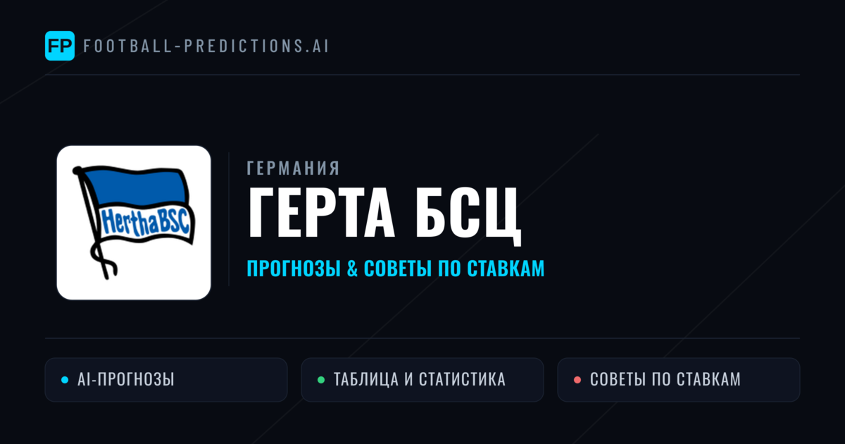 Герта БСЦ прогнозы и статистика