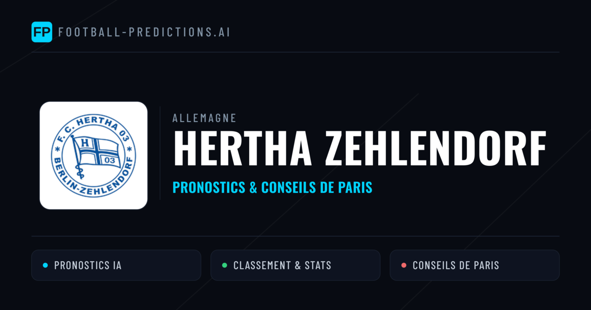 Hertha Zehlendorf Pronostics & Statistiques