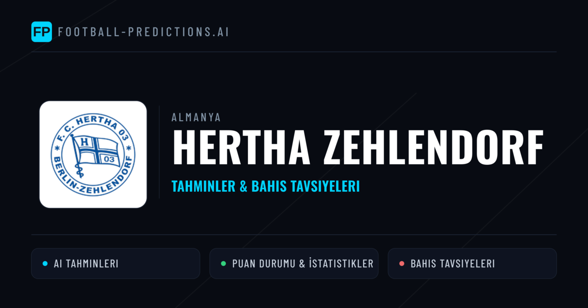 Hertha Zehlendorf Tahminleri & İstatistikler