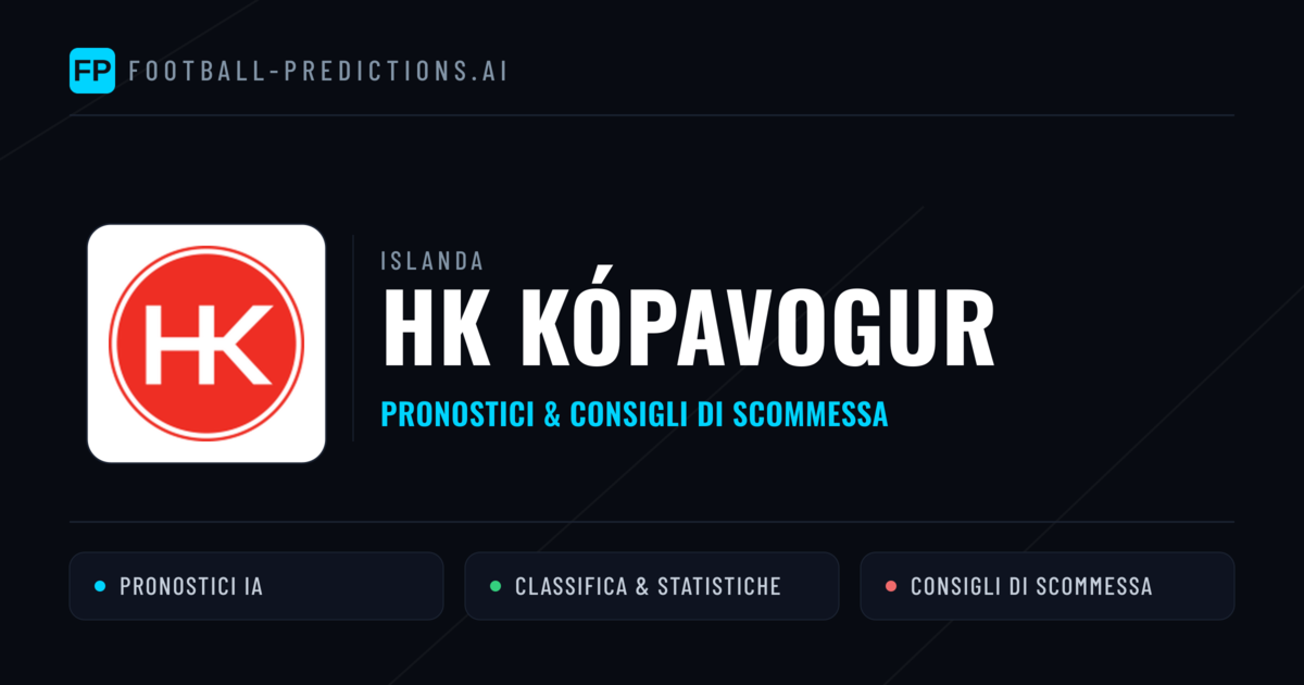 Pronostici e Statistiche HK Kópavogur