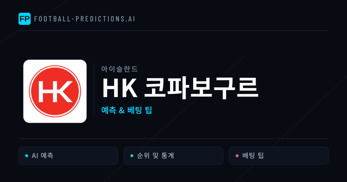 HK 코파보구르 축구 예측 & 통계