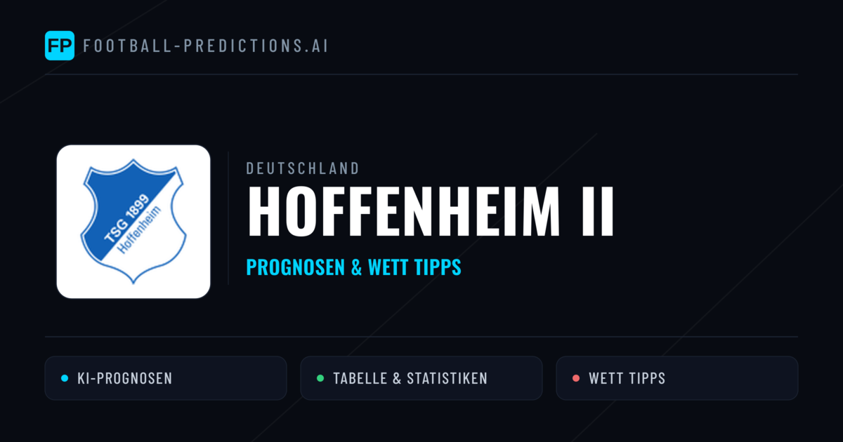 Hoffenheim II Prognosen & Statistiken