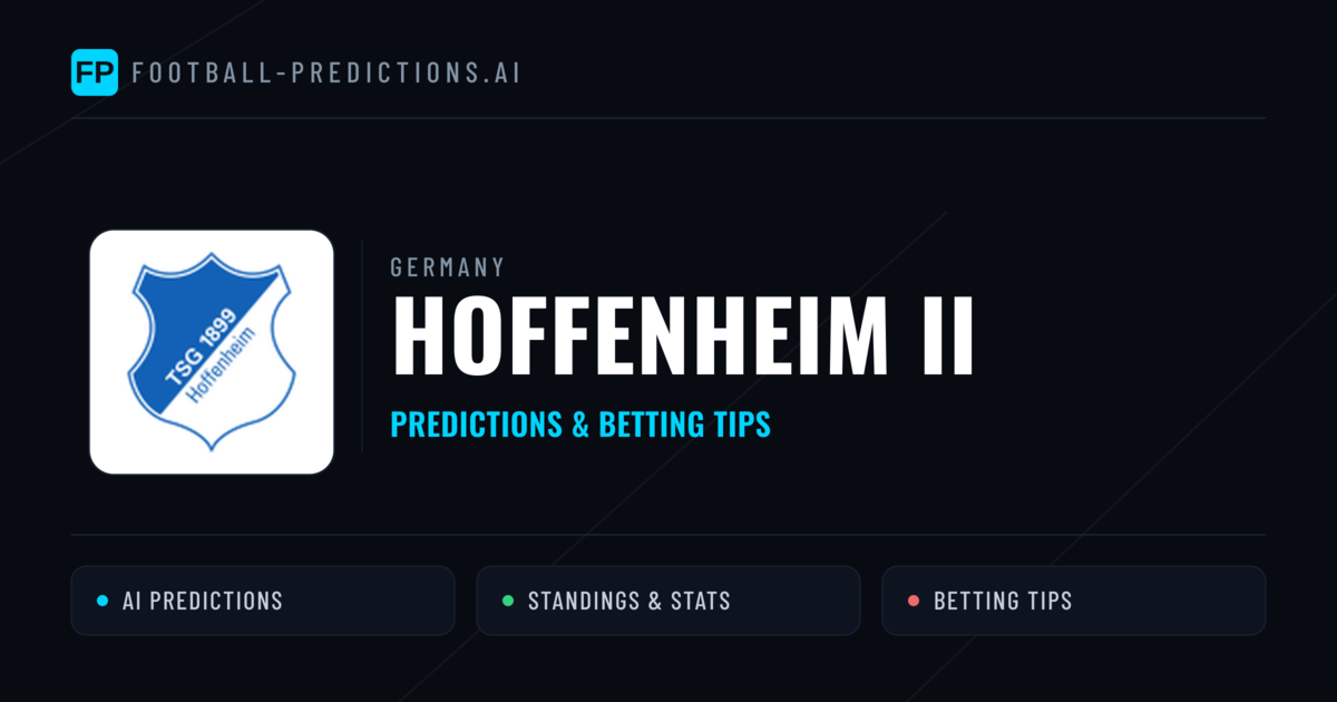 Hoffenheim II Predictions & Stats