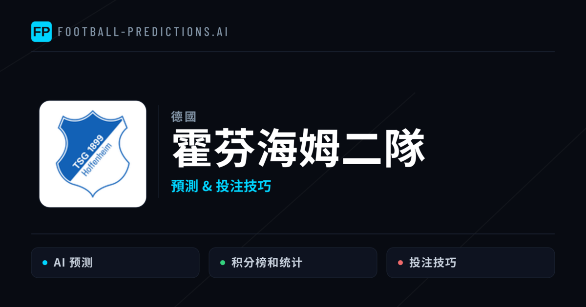 霍芬海姆二隊 運彩分析｜足球預測與數據