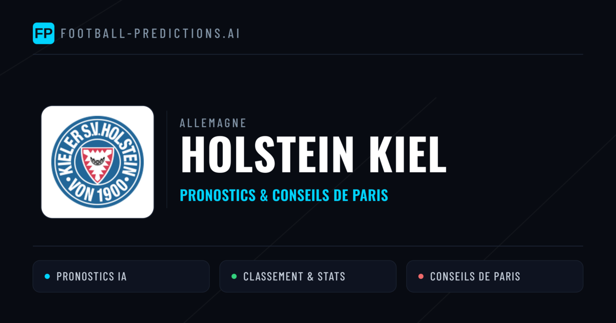 Holstein Kiel Pronostics & Statistiques