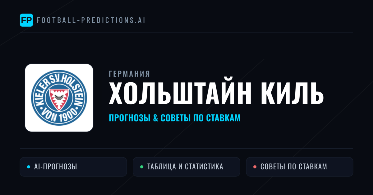 Хольштайн Киль прогнозы и статистика