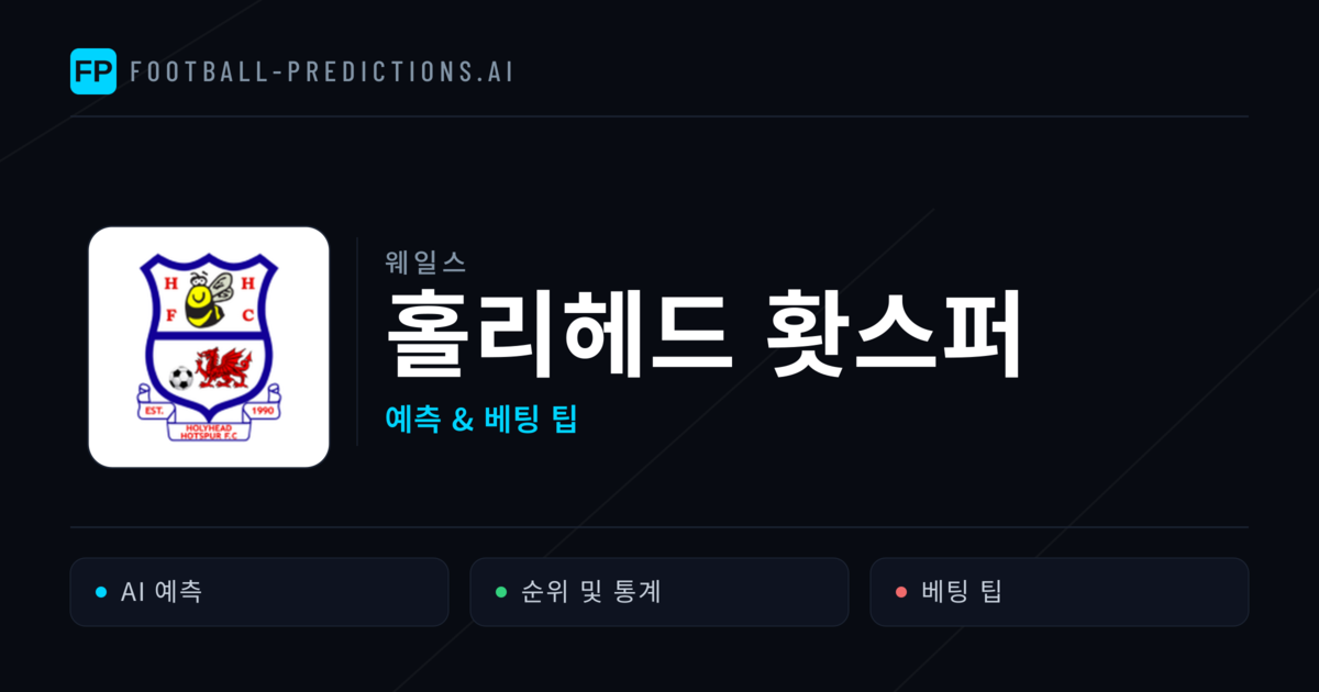 홀리헤드 홧스퍼 축구 예측 & 통계