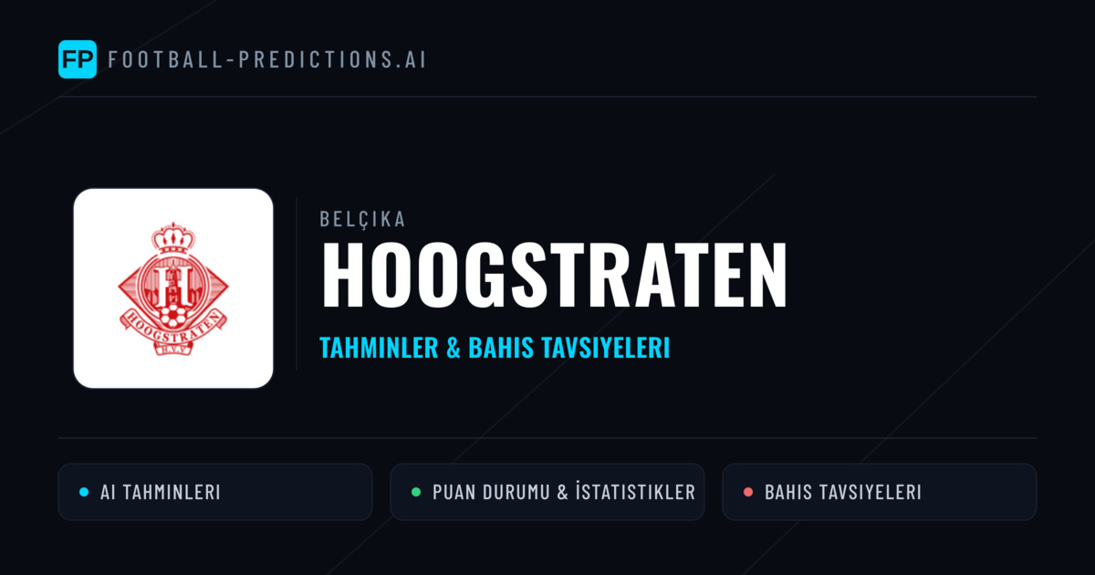 Hoogstraten Tahminleri & İstatistikler