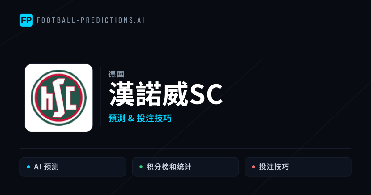 漢諾威SC 運彩分析｜足球預測與數據