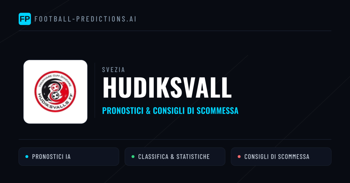 Pronostici e Statistiche Hudiksvall