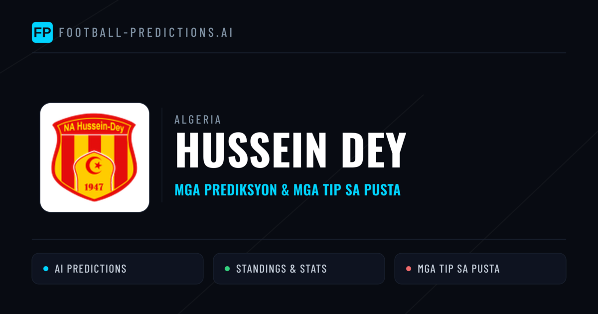 Hussein Dey Predictions & Stats