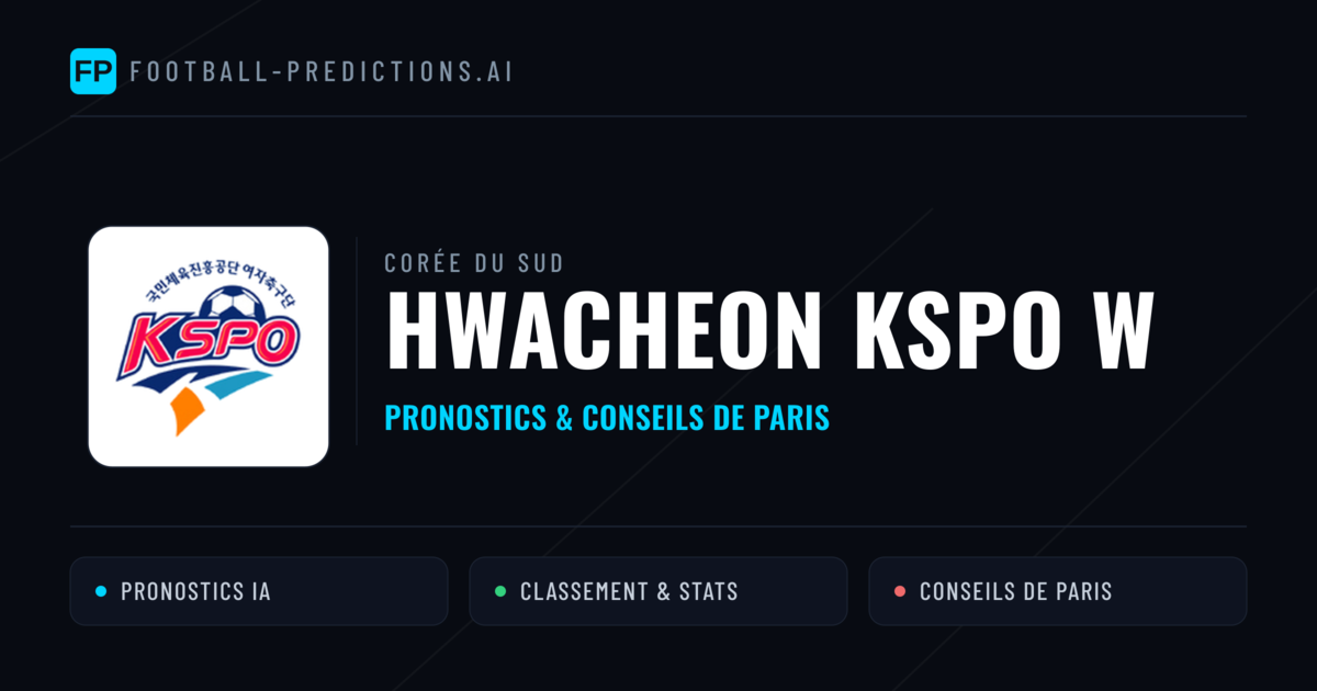 Hwacheon KSPO W Pronostics & Statistiques