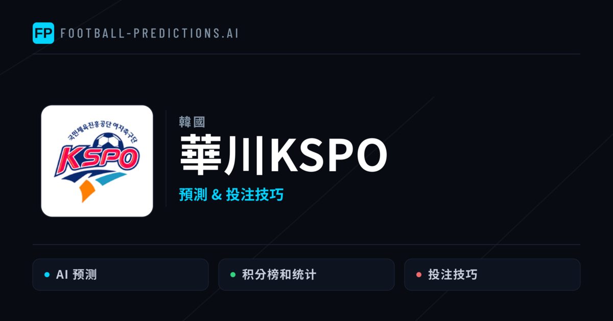 華川KSPO 運彩分析|足球預測與數據