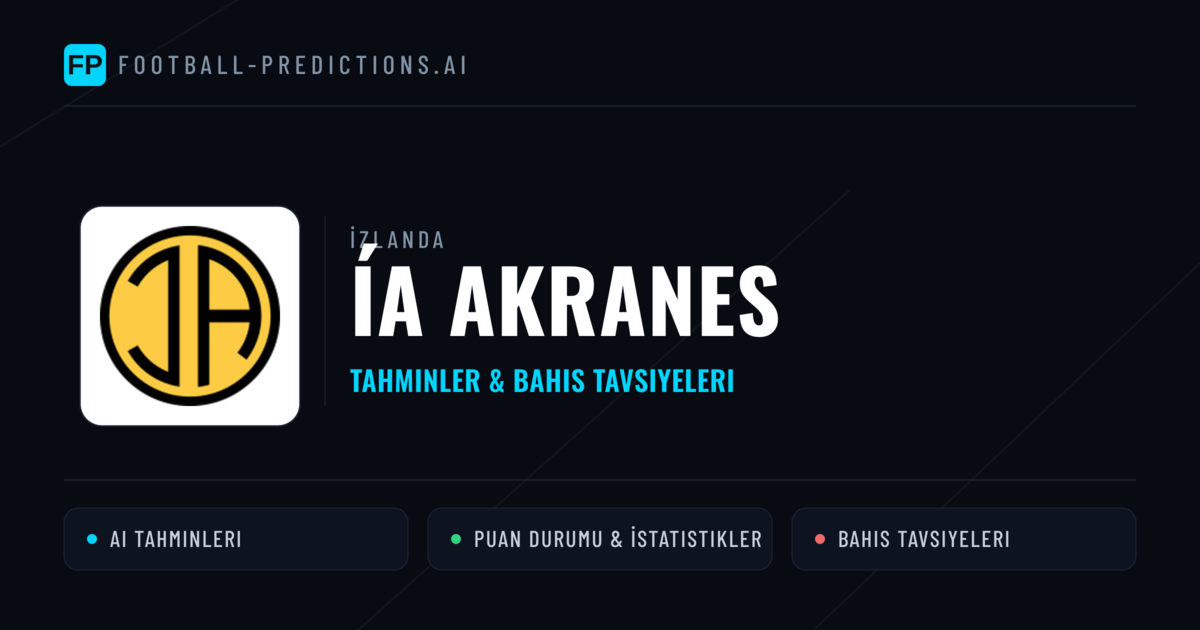 ÍA Akranes Tahminleri & İstatistikler