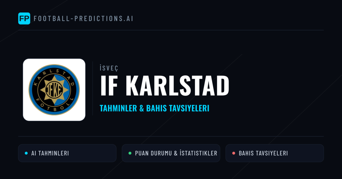 IF Karlstad Tahminleri & İstatistikler