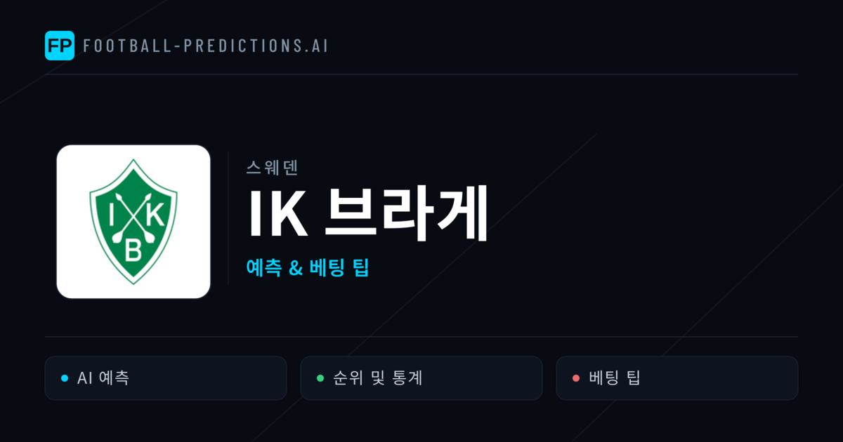 IK 브라게 축구 예측 & 통계
