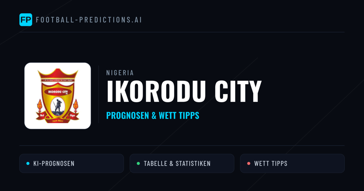 Ikorodu City Prognosen & Statistiken