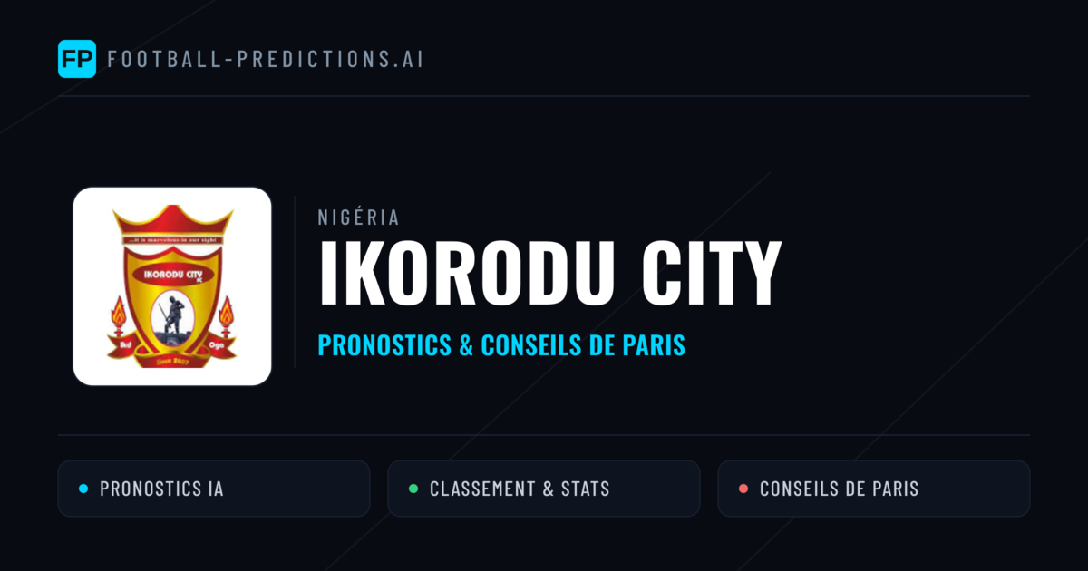 Ikorodu City Pronostics & Statistiques