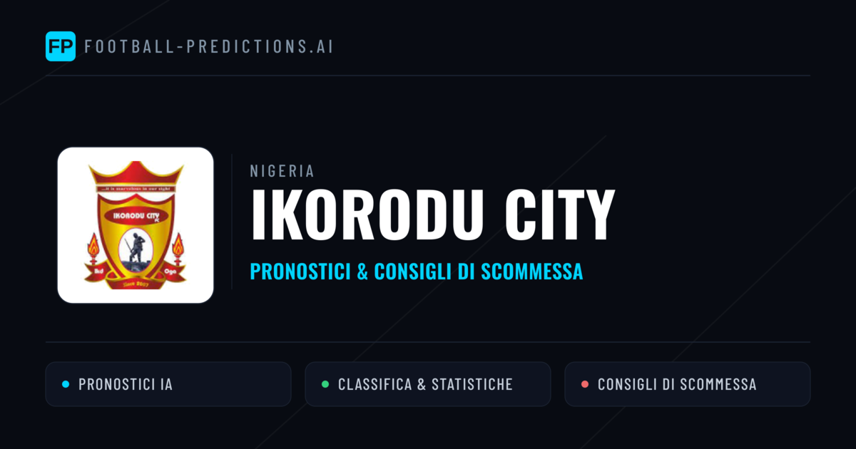 Pronostici e Statistiche Ikorodu City