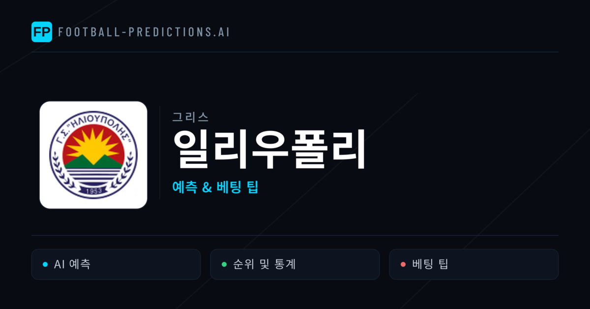 일리우폴리 축구 예측 & 통계