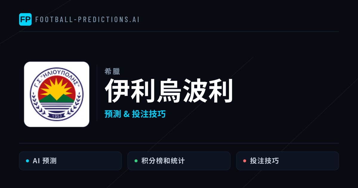 伊利烏波利 運彩分析|足球預測與數據