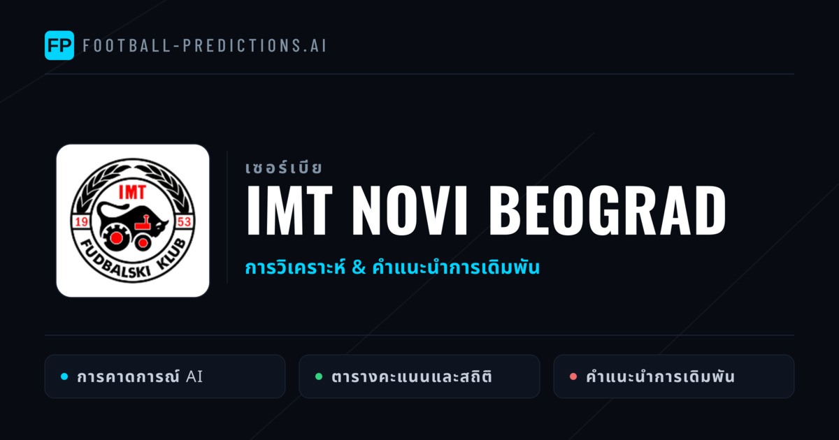 IMT Novi Beograd การวิเคราะห์และสถิติ