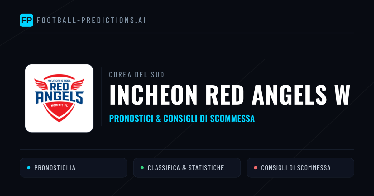 Pronostici e Statistiche Incheon Red Angels W