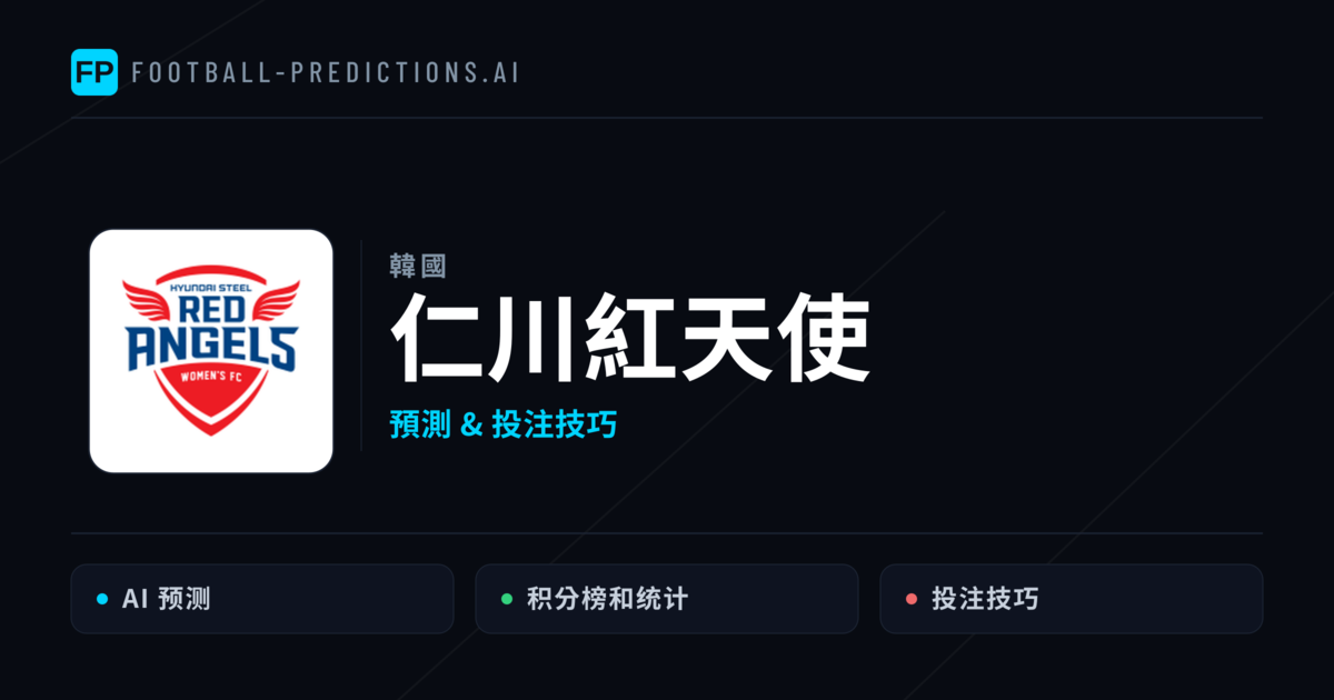 仁川紅天使 運彩分析|足球預測與數據