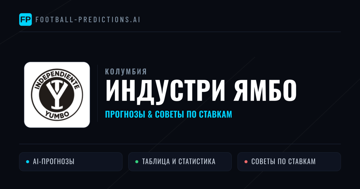 Индустри Ямбо прогнозы и статистика