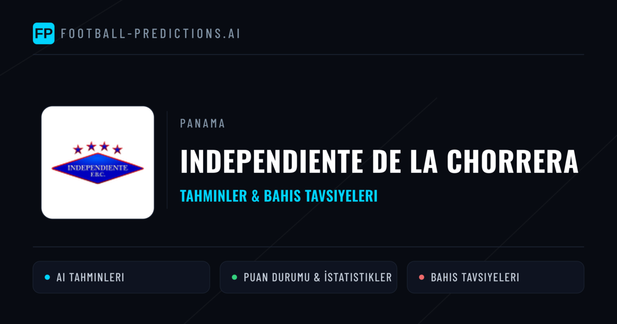 Independiente de La Chorrera Tahminleri & İstatistikler