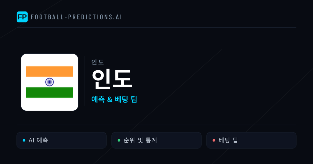 인도 축구 예측 & 통계
