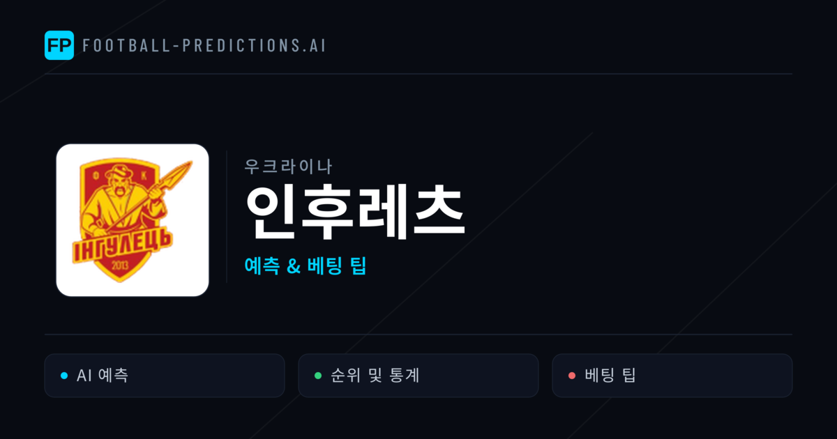 인후레츠 축구 예측 & 통계